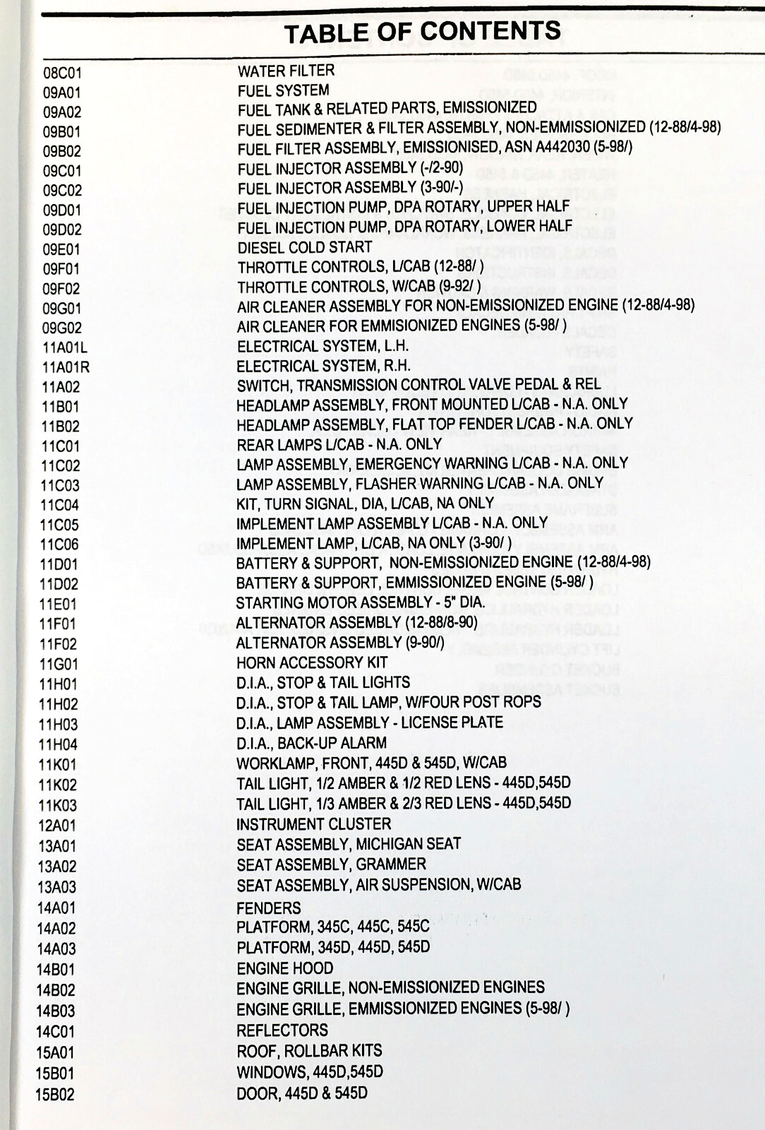 Ford 345C 345D 445C 446D 545C 545D Loader Tractor Service Parts Manual Catalog - Image 2