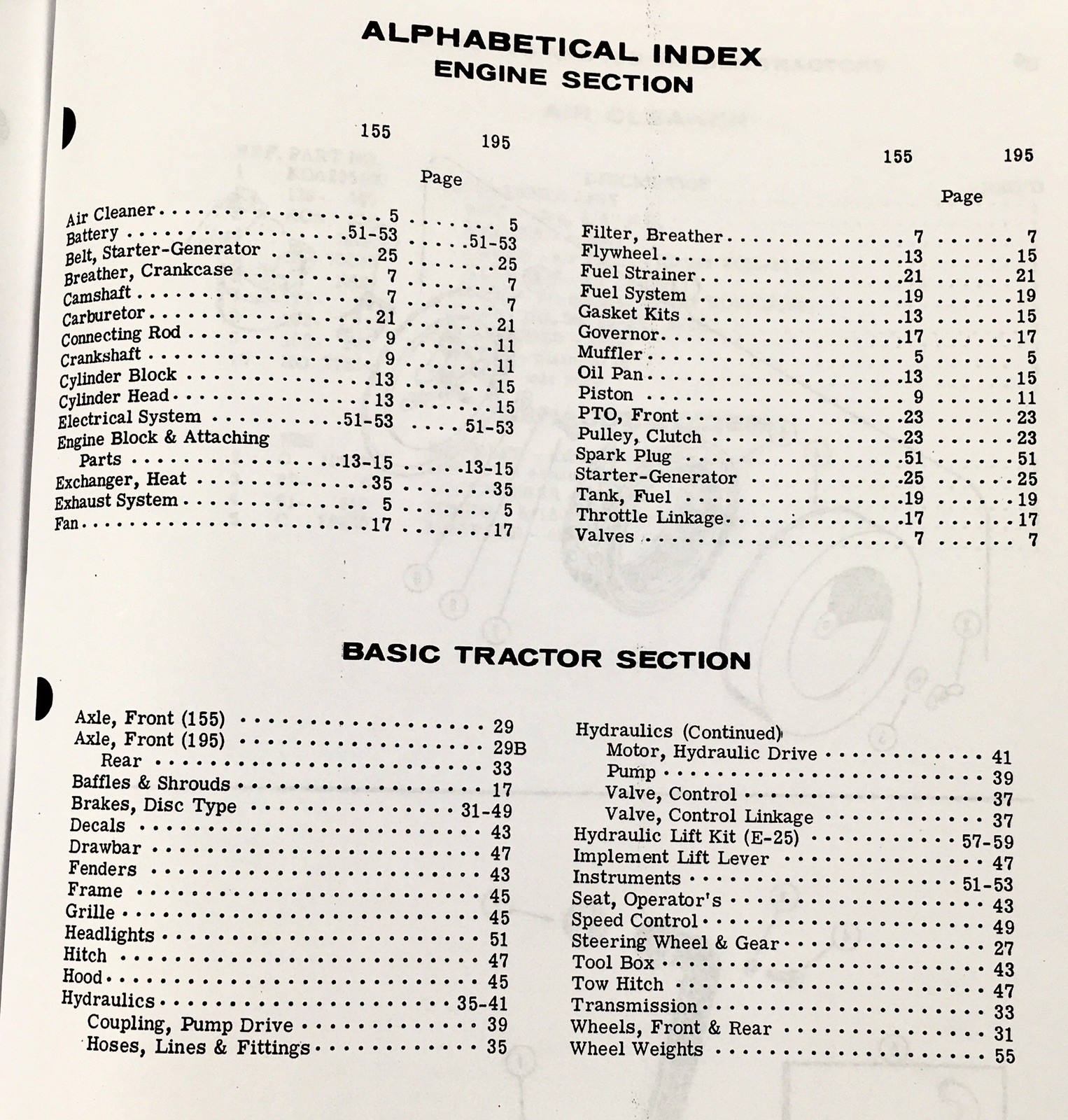 Case 155 195 Compact Tractor Parts Manual Catalog Assembly Schematic 9615582-Up - Image 2
