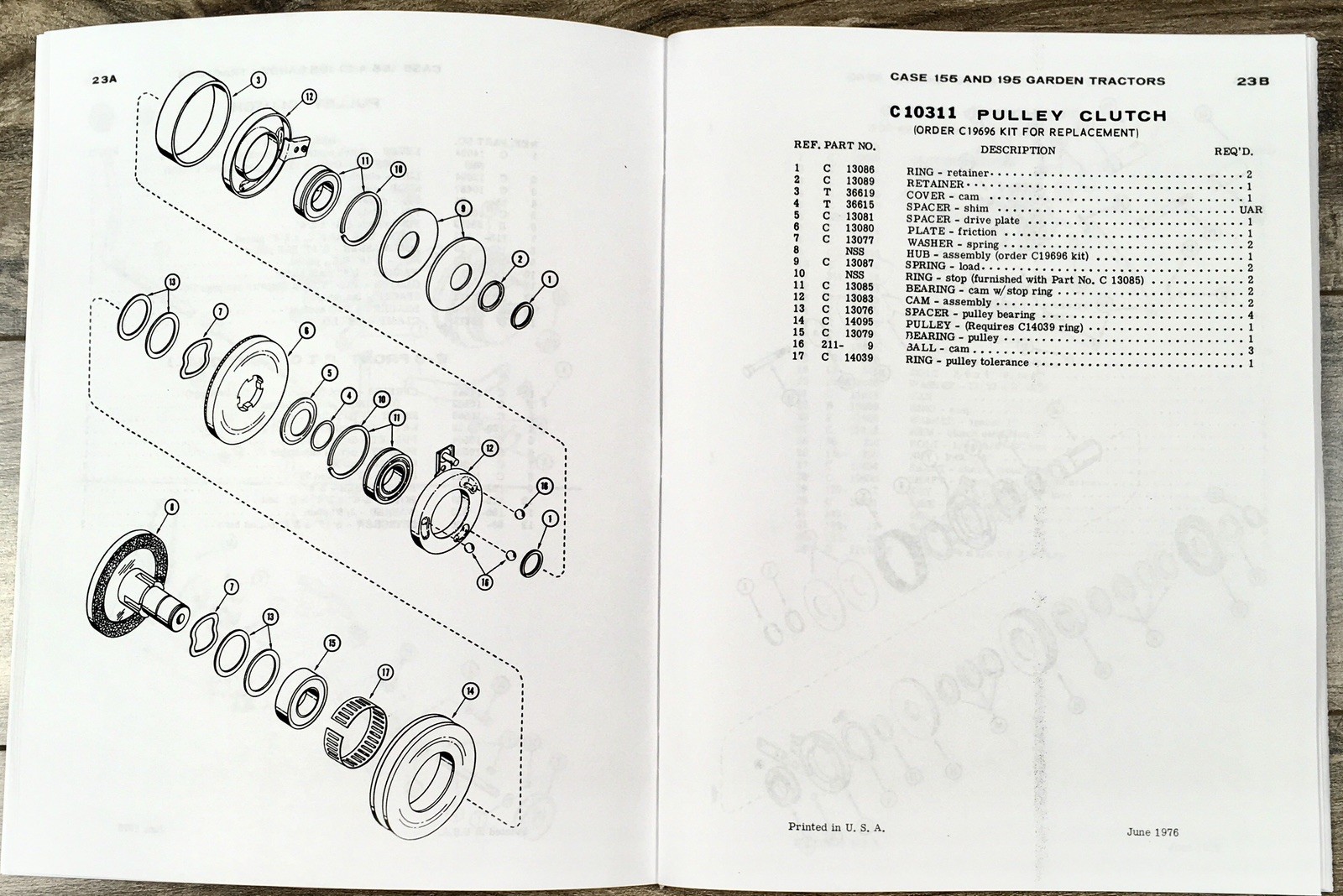 Case 155 195 Compact Tractor Parts Manual Catalog Assembly Schematic 9615582-Up - Image 6