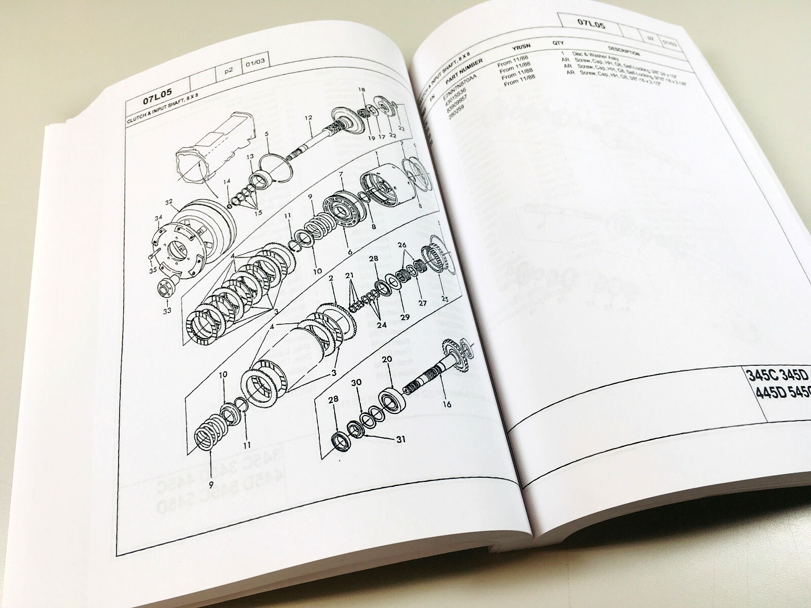 Ford 345C 345D 445C 446D 545C 545D Loader Tractor Service Parts Manual Catalog - Image 8