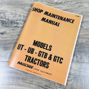 Minneapolis Moline UT UB GTB GTC Tractor Service Manual Repair Shop Technical