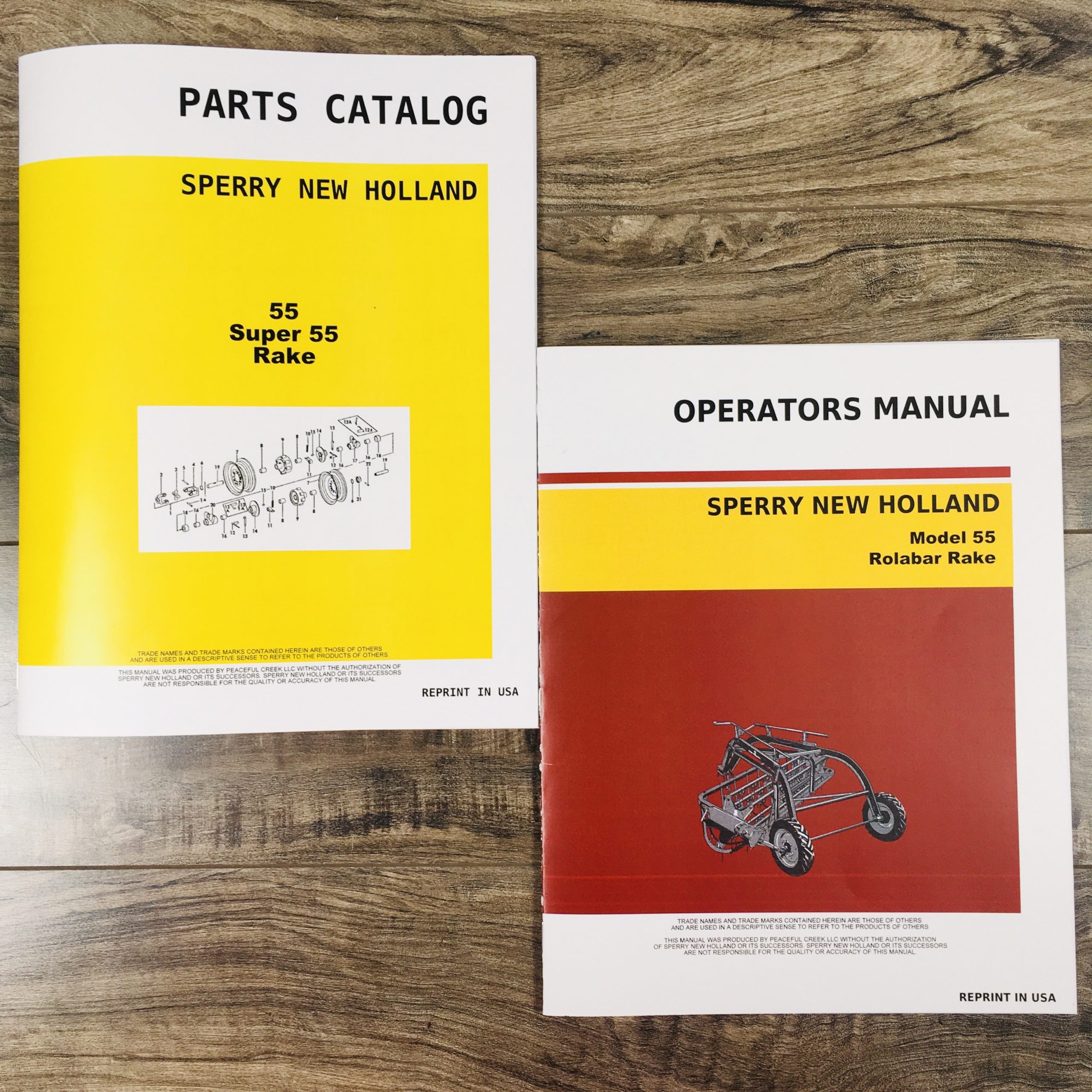 New Holland 55 Rolabar Rake Parts Catalog Operators Manual Set Assembly Owners