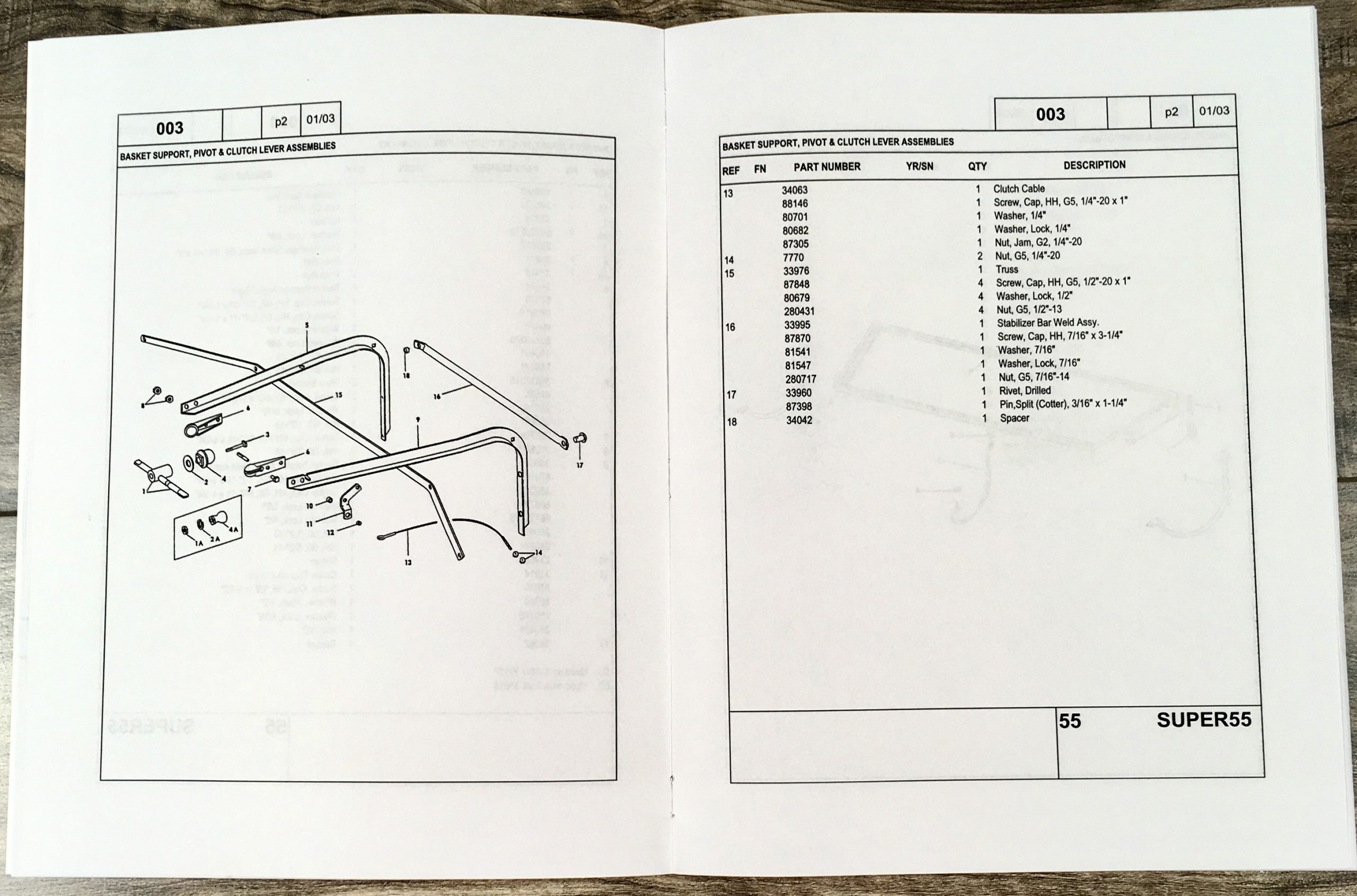 New Holland 55 Rolabar Rake Parts Catalog Operators Manual Set Assembly Owners - Image 8
