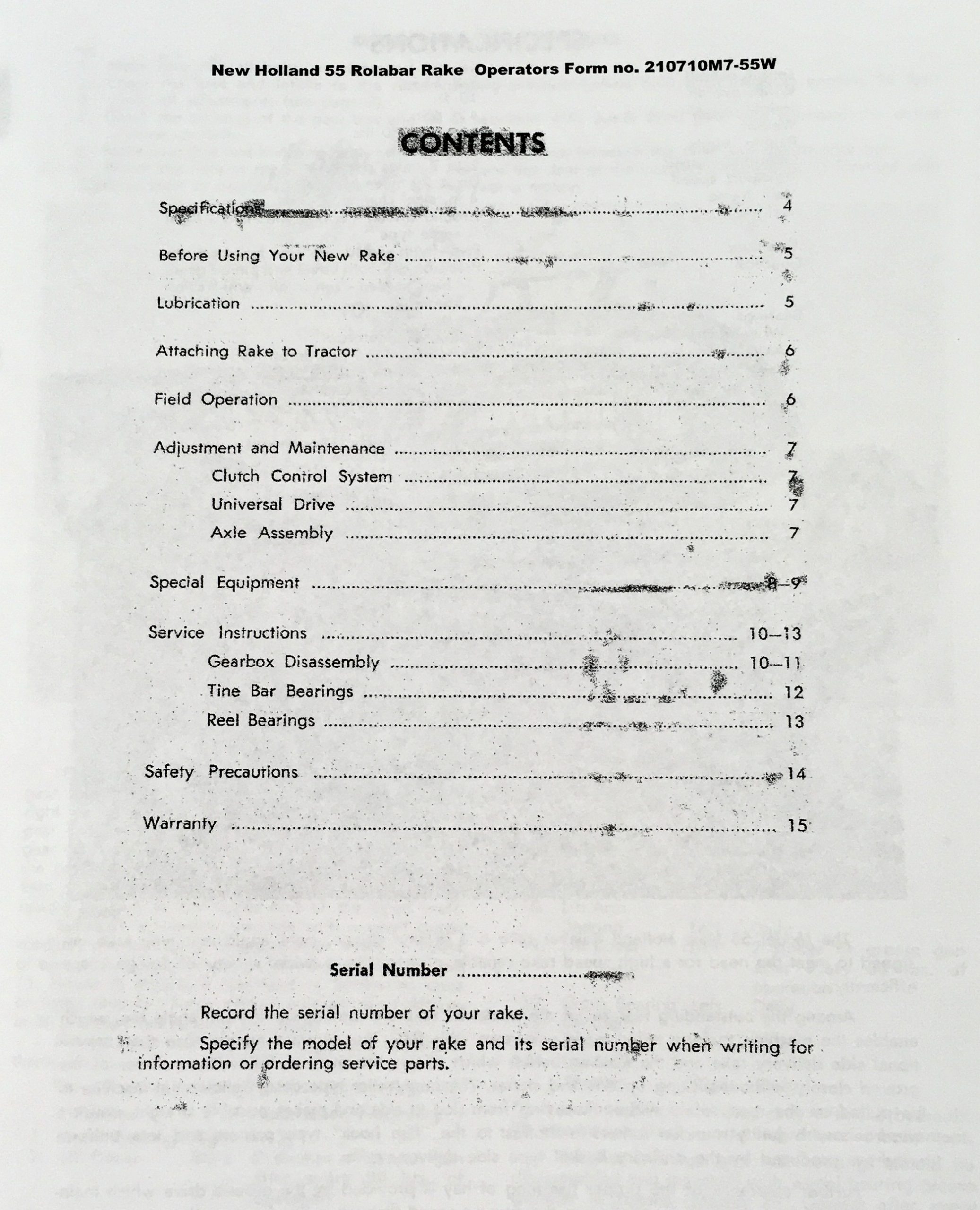 New Holland 55 Rolabar Rake Parts Catalog Operators Manual Set Assembly Owners - Image 3