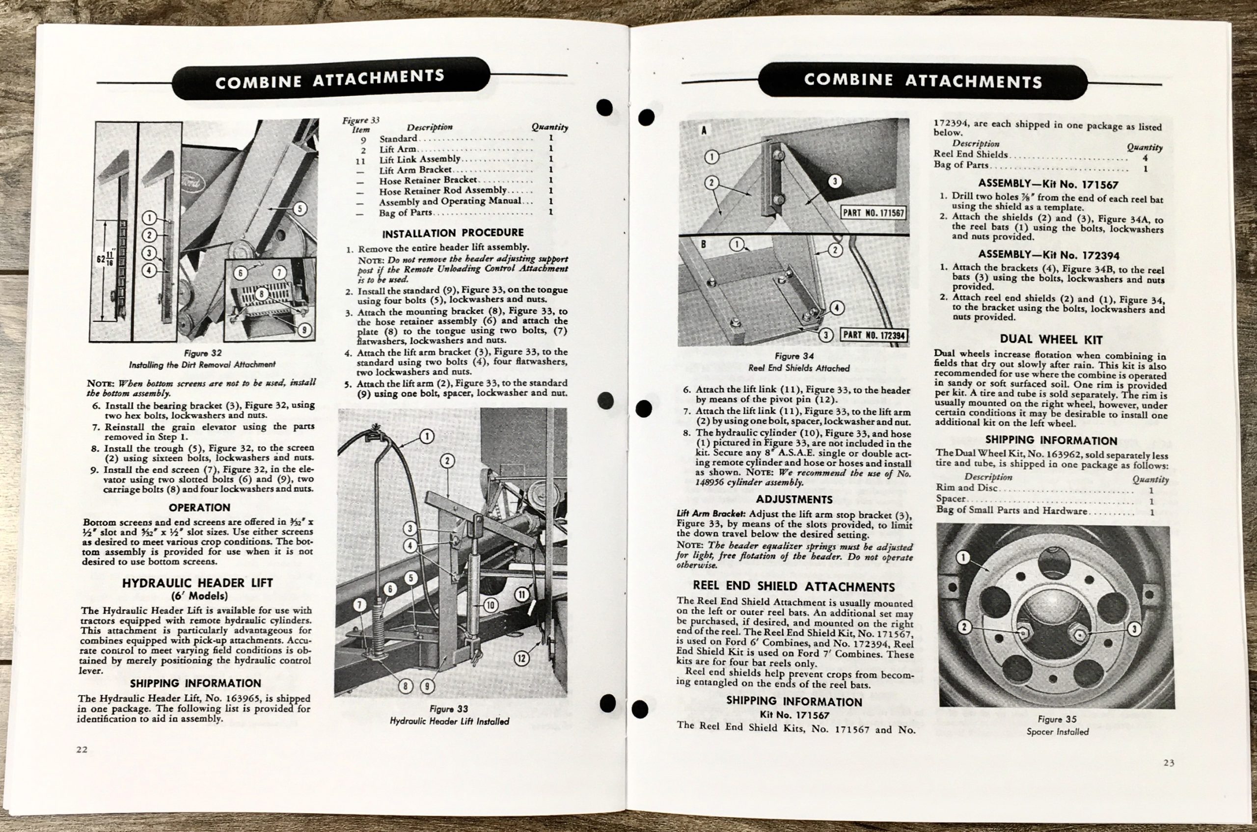 Ford 16-46 16-47 16-48 16-49 16-74 Combine Grain Attachments Operators Manual - Image 3