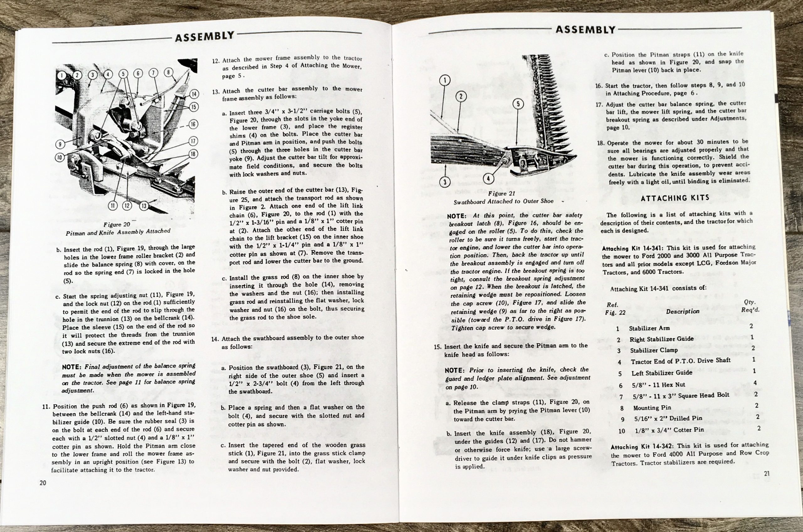 Ford 14-339 14-340 Attached Mower Operators Parts Manual Set Bar Sickle - Image 12