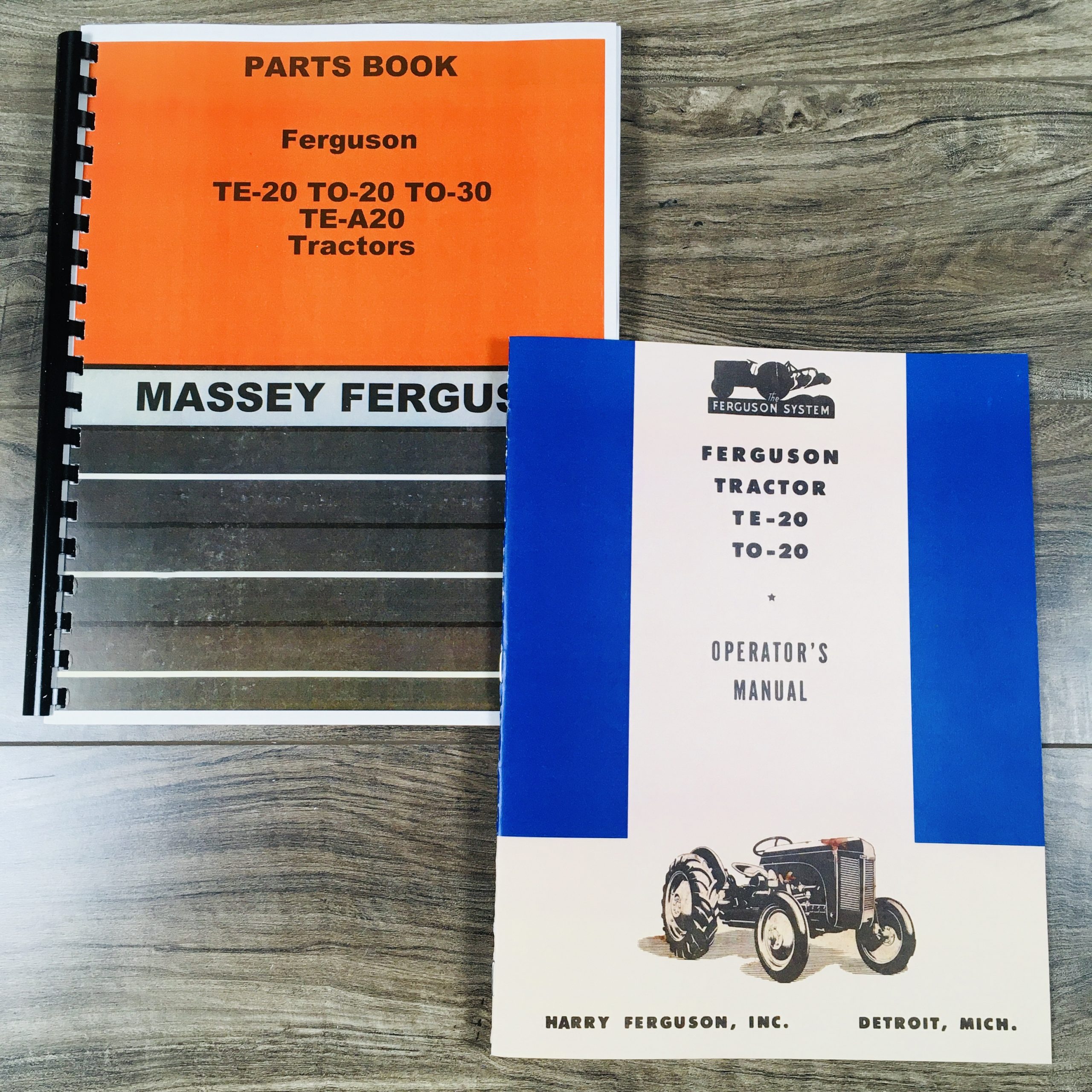 Ferguson TO-20 TE-20 Tractor Service Workshop Manual Parts Operators Shop Set
