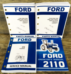 Ford 2110 Compact Tractor Service Manual Parts Operators Repair Shop Owners Set