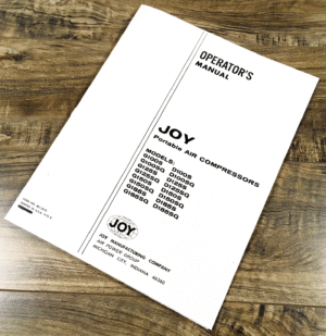 Joy G1 D1 D150SQ D185S D185SQ Portable Air Compressors Operators Manual Owners