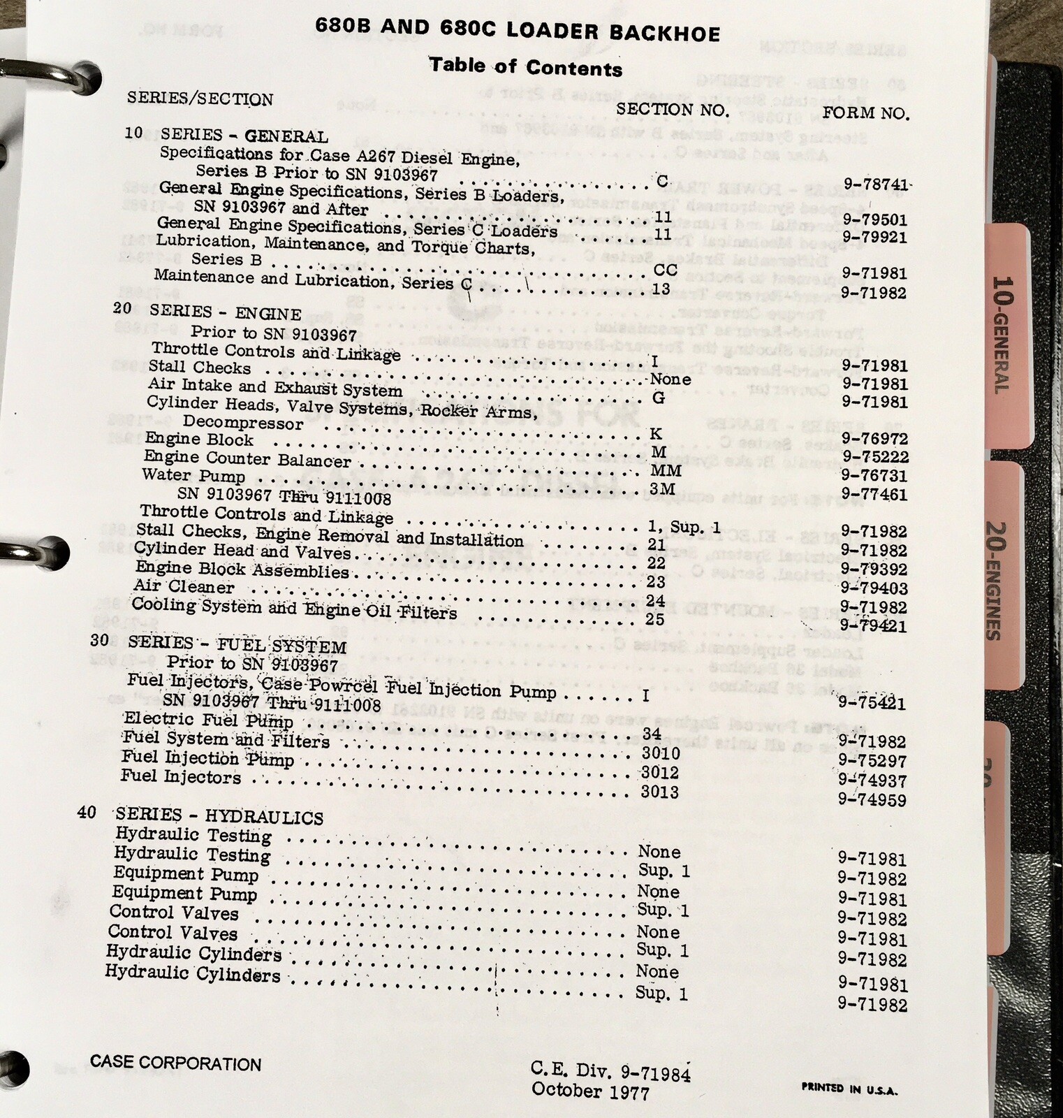 CASE 680C Loader Backhoe Service Manual Repair Shop Workshop SN Below 9111008 - Image 3