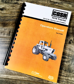 Case 1070 Tractor Operators Manual Owners Book Maintenance Starting W/ 8736001