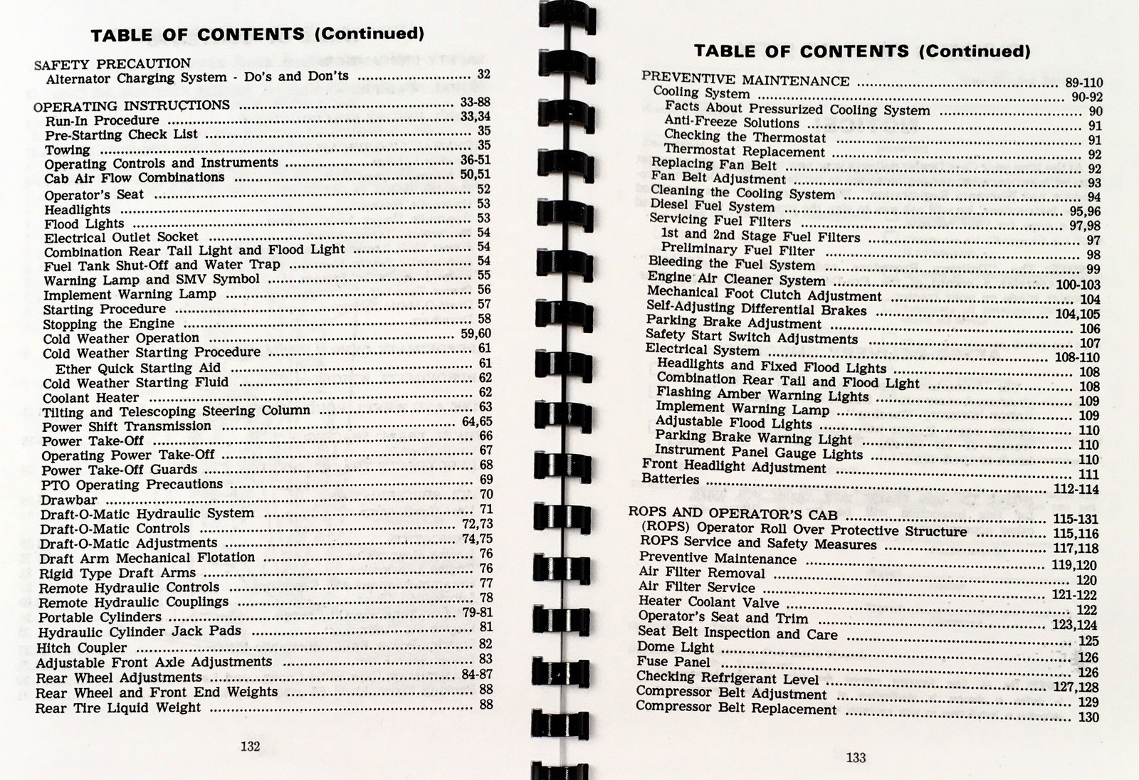Case 1070 Tractor Operators Manual Owners Book Maintenance Starting W/ 8736001 - Image 3