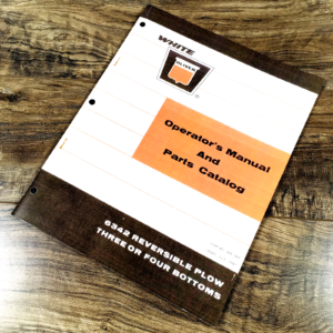 White Oliver 6342 Reversible Plow 3 or 4 Bottoms Operators Parts Manual Catalog