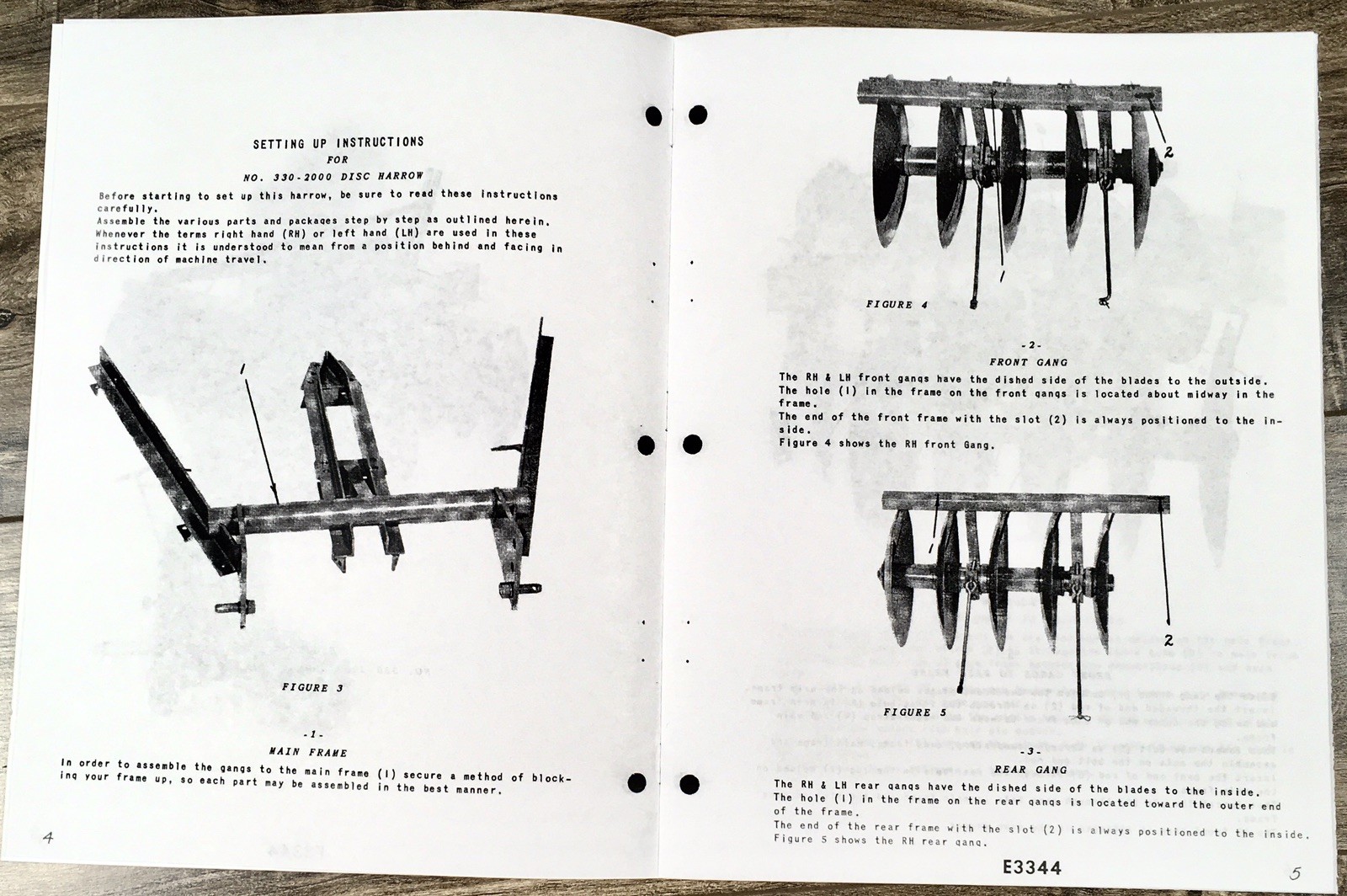 Oliver 330-2000 Series Mounted Disc Harrows Operators Manual Owners Maintenance - Image 2