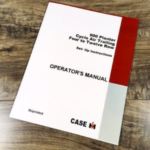Case IH 900 Planter Cyclo Air Trailing 4 to 12 Row Operators Manual Setting Up