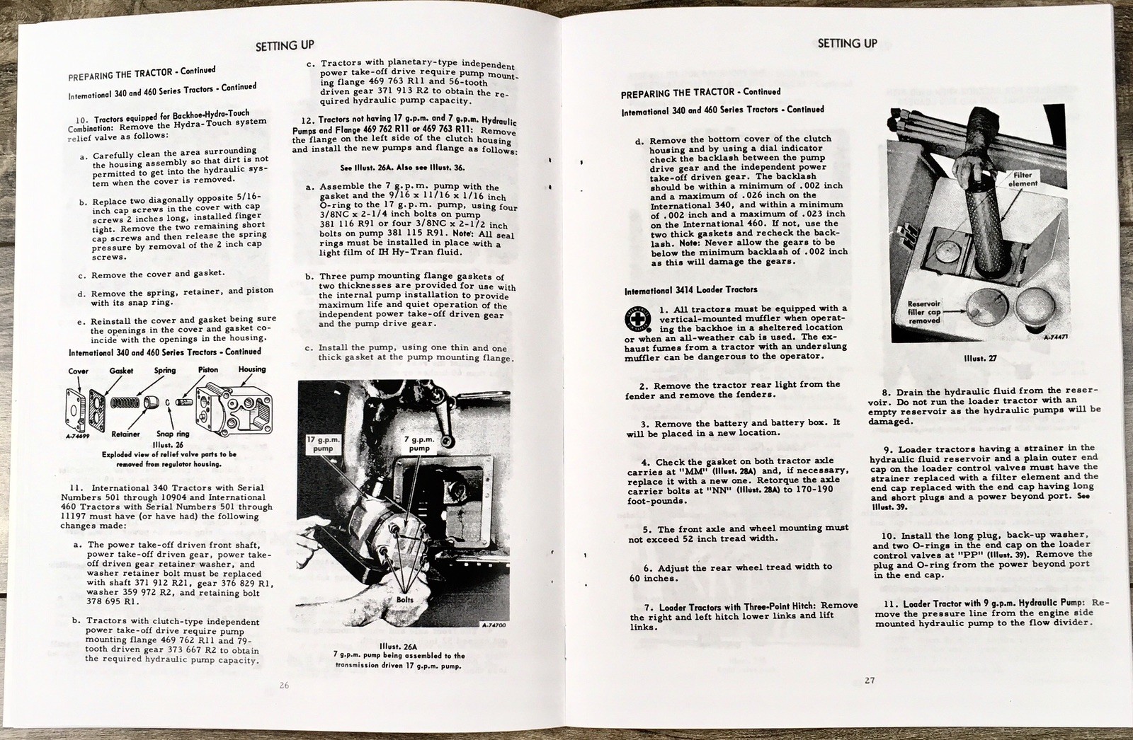 International 3120 3130 3140 Backhoe Operators Manual Owners Book Maintenance - Image 5