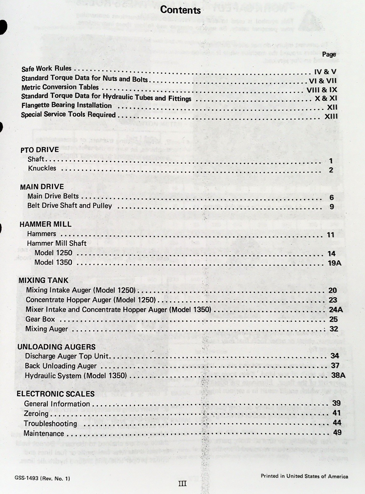 International 1250 1350 Grinder Mixer Service Manual Repair Shop Workshop Book - Image 2
