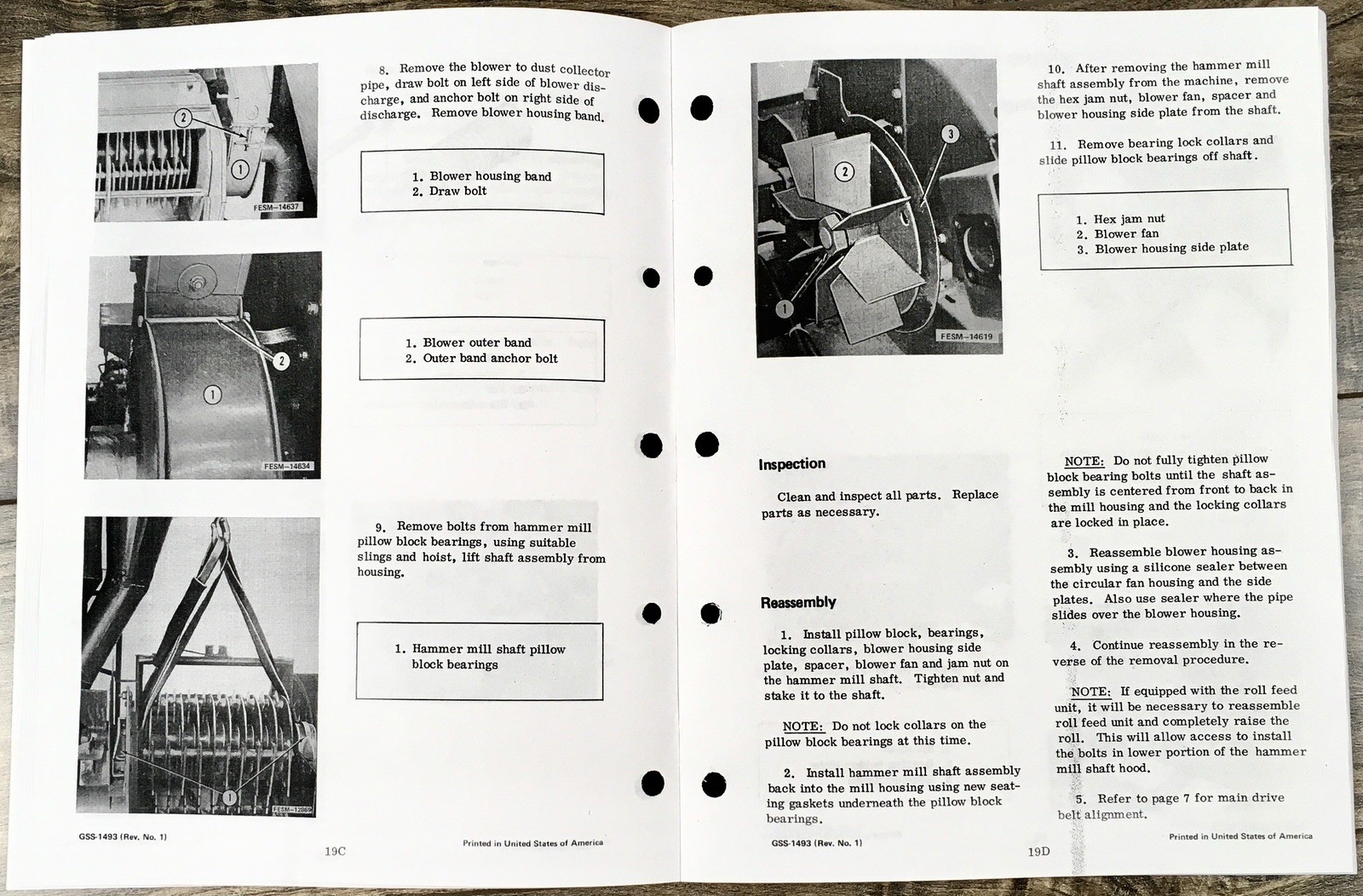 International 1250 1350 Grinder Mixer Service Manual Repair Shop Workshop Book - Image 6