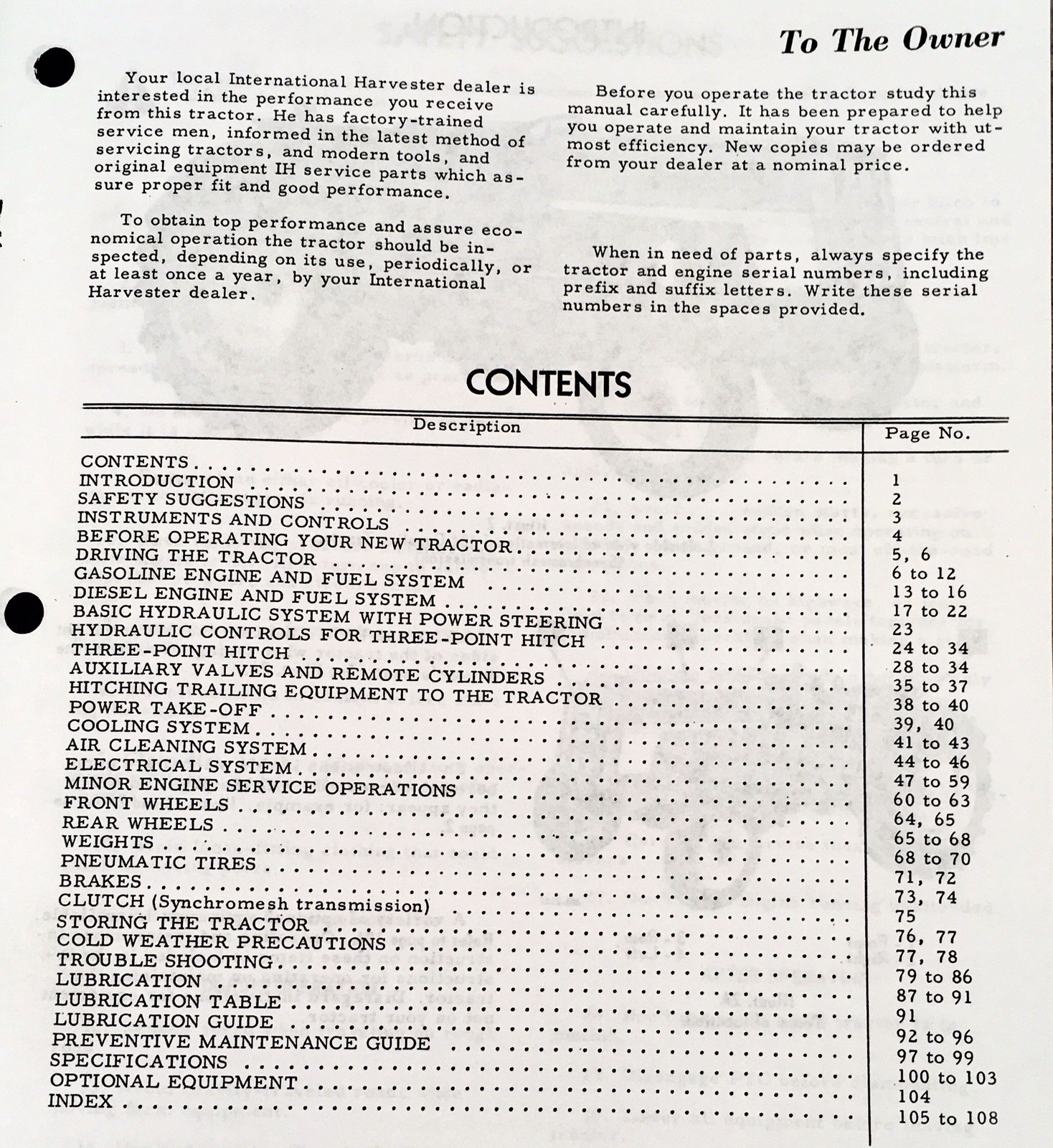 International 454 Tractor Operators Manual Owners Book Maintenance Book Wiring - Image 2