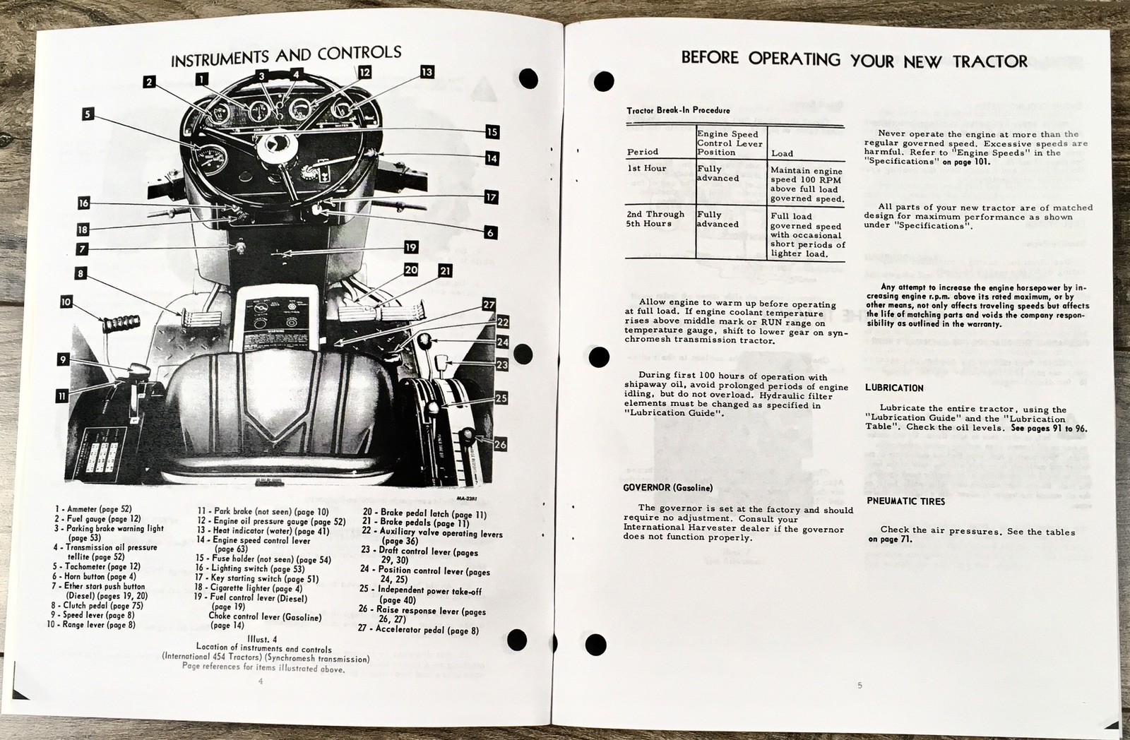 International 454 Tractor Operators Manual Owners Book Maintenance Book Wiring - Image 3