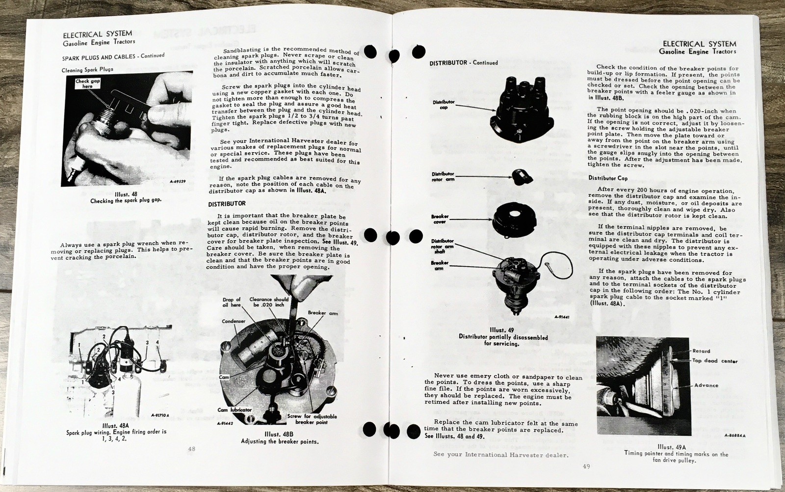 International 454 Tractor Operators Manual Owners Book Maintenance Book Wiring - Image 6