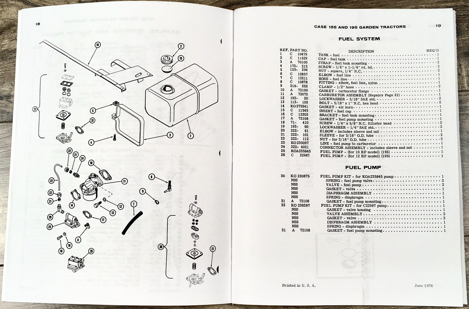 Case 155 195 Compact Tractor Service Manual Parts Catalog Repair Shop Workshop - Image 8