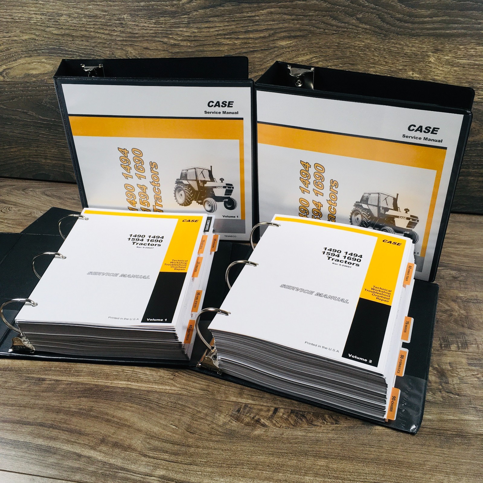 Case 1490 1494 1594 1690 Tractor Service Manual Repair Shop 2 Vol. Binder Set