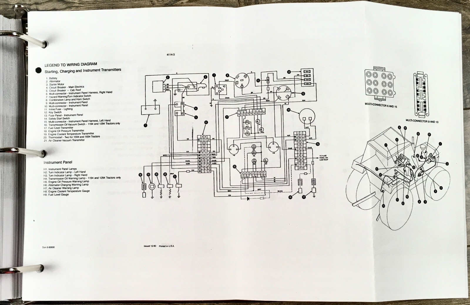 Case 1490 1494 1594 1690 Tractor Service Manual Repair Shop 2 Vol. Binder Set - Image 5