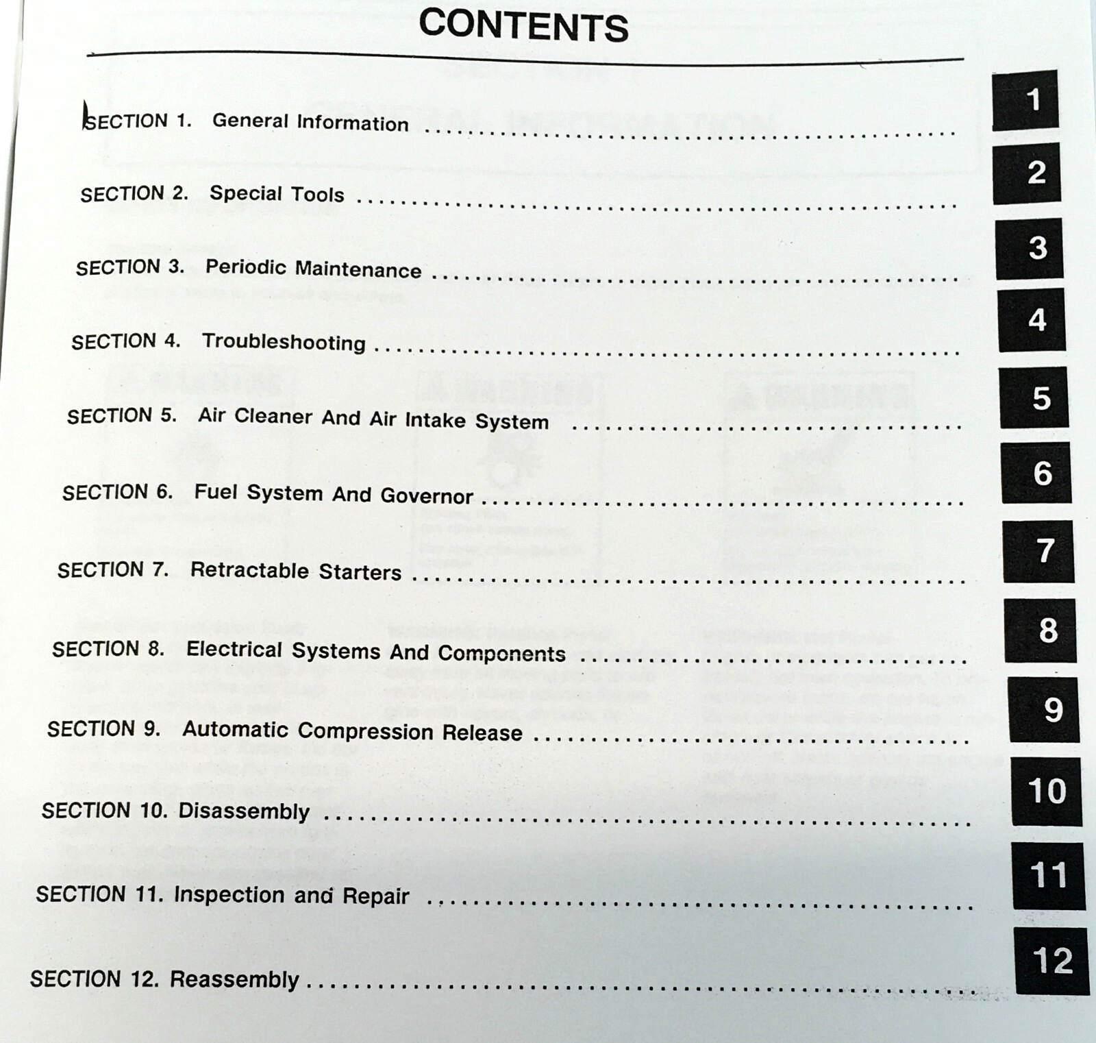 Engine Service Manual Kohler K Series K90 K91 K141 K161 K181 K241 K301 K321 - Image 2