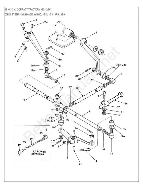 1910 TRACTOR SERVICE PARTS MANUAL Fits Ford 1910 Tractor 1983-1986 Schematics - Image 7