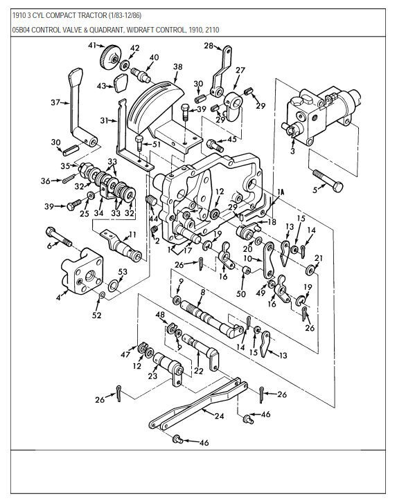 1910 TRACTOR SERVICE PARTS MANUAL Fits Ford 1910 Tractor 1983-1986 Schematics - Image 11