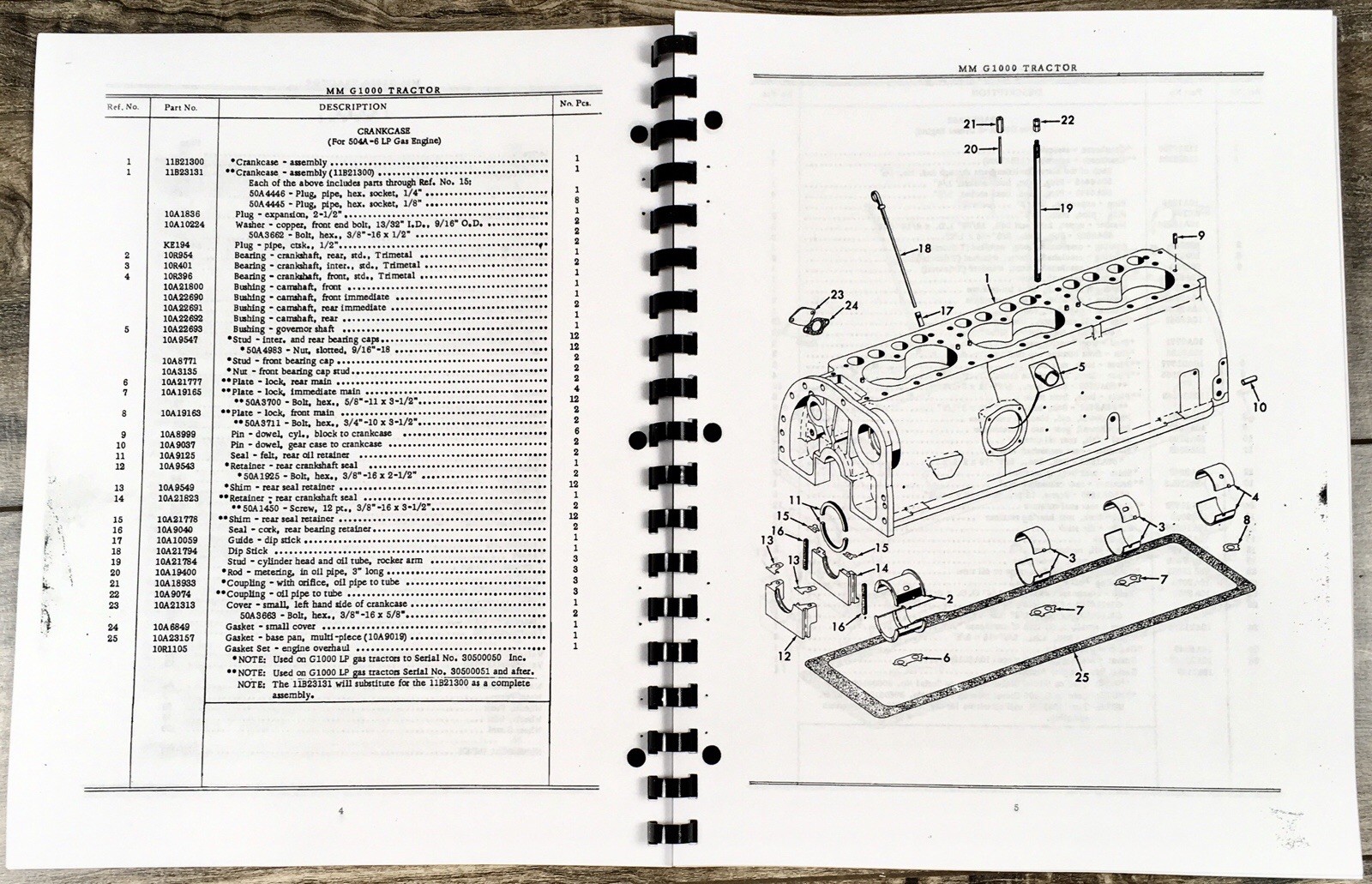 Minneapolis Moline G-1000 Tractor Parts Manual Catalog Assembly Book SN 30500001 - Image 4