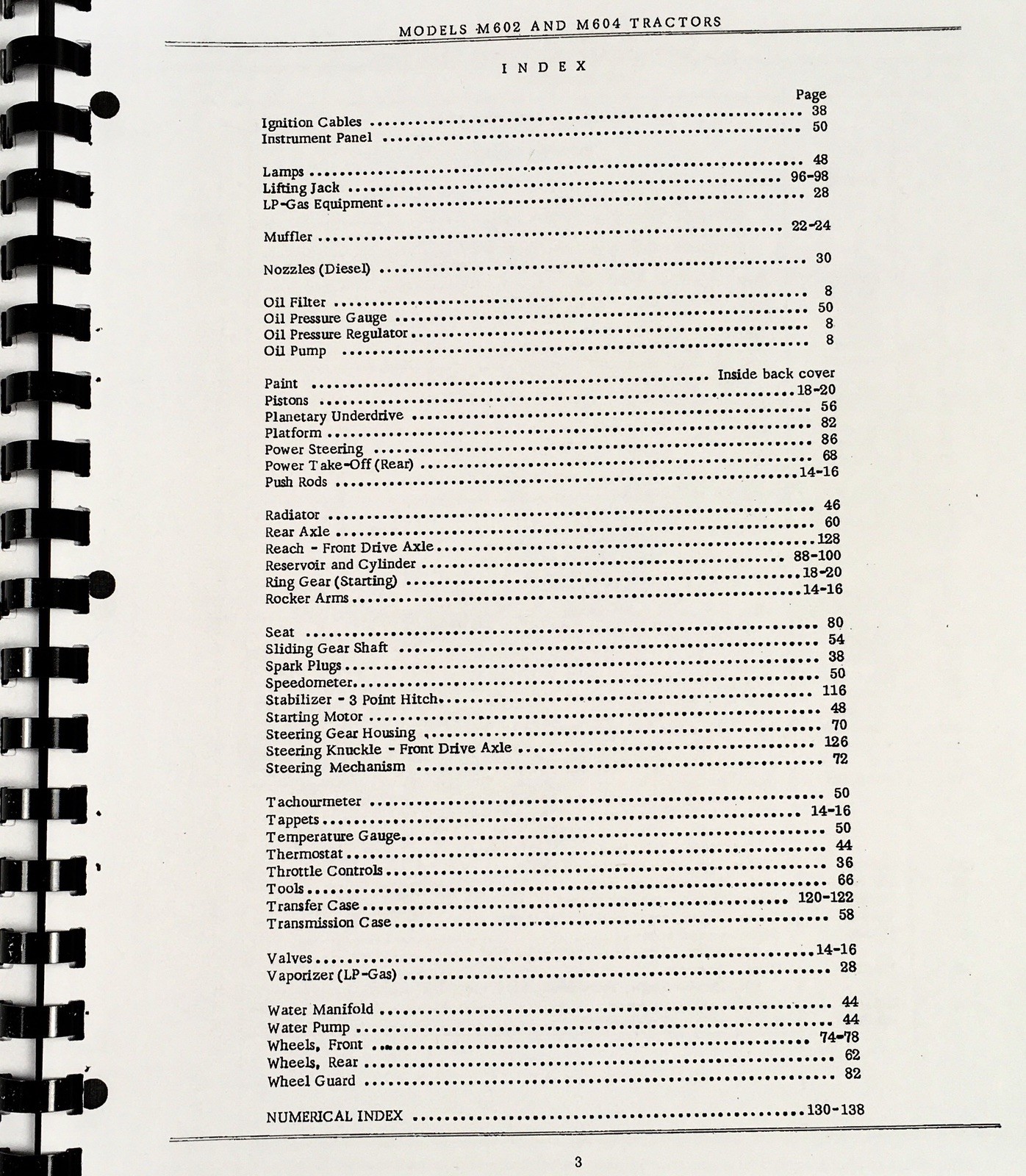 Minneapolis Moline M602 M604 Tractor 2 and 4 Wheel Drive Parts Manual Catalog - Image 3