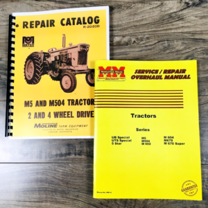 Minneapolis Moline M504 Tractor Service Parts Manual Set Repair Workshop Book