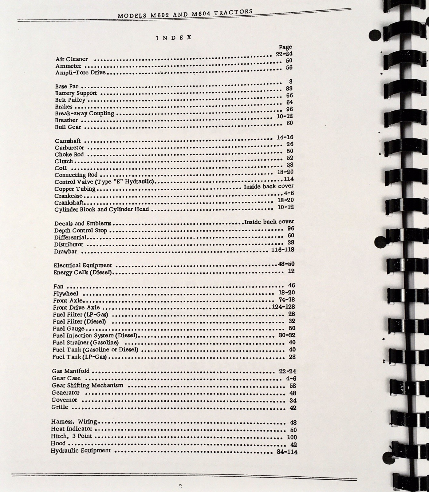 Minneapolis Moline M602 M604 Tractor Parts Operators Manual Set Catalog Owners - Image 5