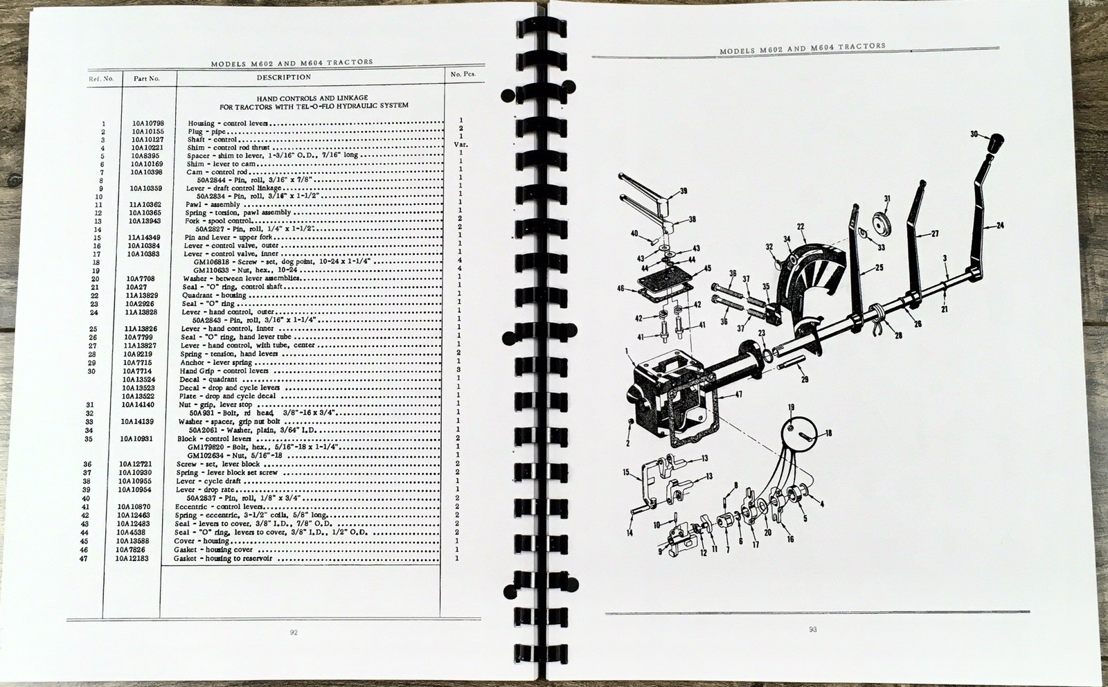 Minneapolis Moline M602 M604 Tractor Parts Operators Manual Set Catalog Owners - Image 10