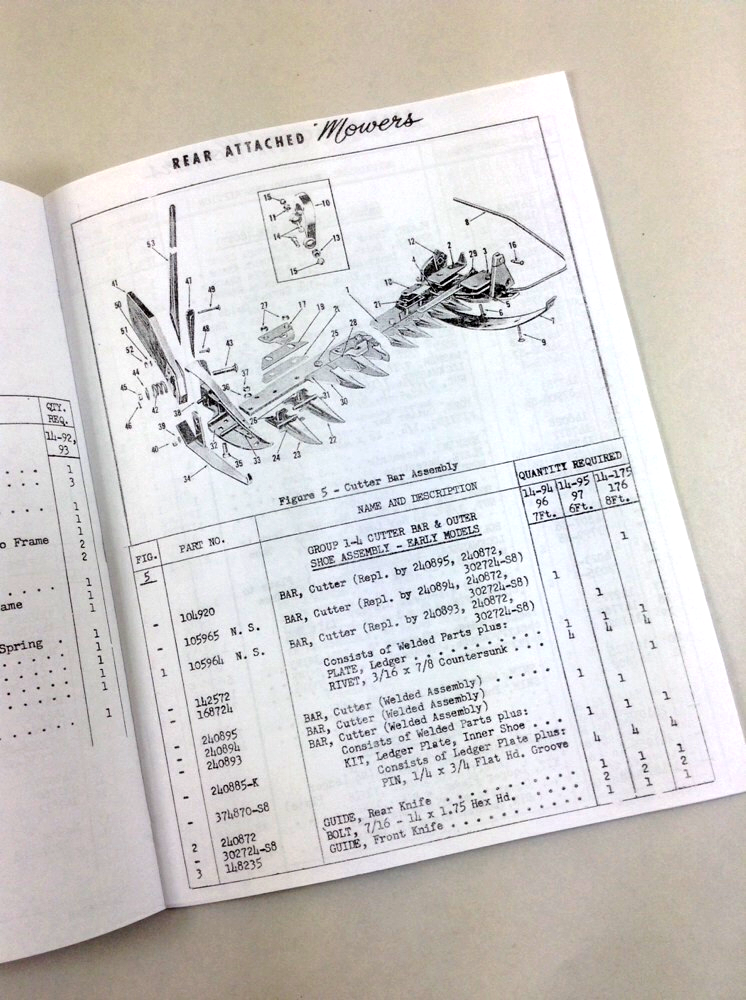 Ford 501 Rear Attached Mower Parts Manual Catalog Sickle Bar 14-92 14-257 14-320 - Image 7