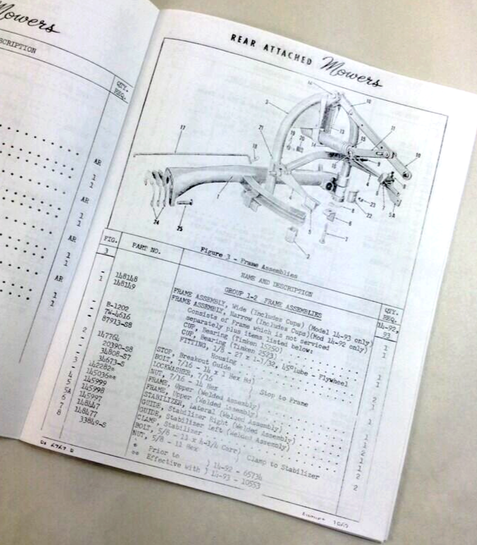Ford 14-260 14-321 14-323 Attached Mower Operators Parts Manual Set Bar Sickle - Image 11