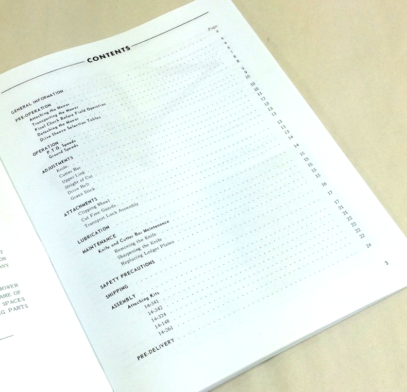 Ford 501 Sickle Bar Mower Operators Owners Manual 14-258 14-259 14-260 - Image 3