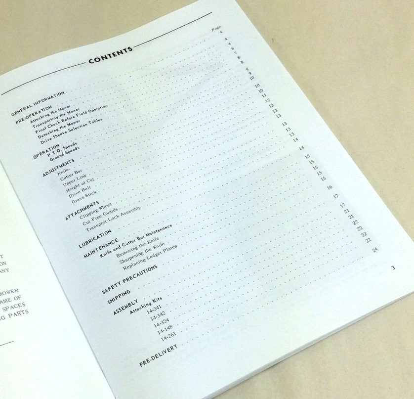 Ford 501 Sickle Bar Mower Operators Owners Manual 14-92 14-257 14-320 14-93 - Image 3