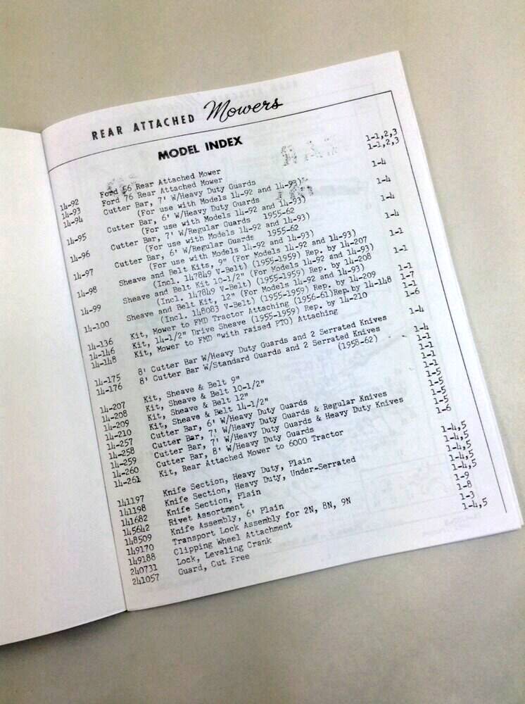 Ford 14-339 14-340 Attached Mower Operators Parts Manual Set Bar Sickle - Image 9