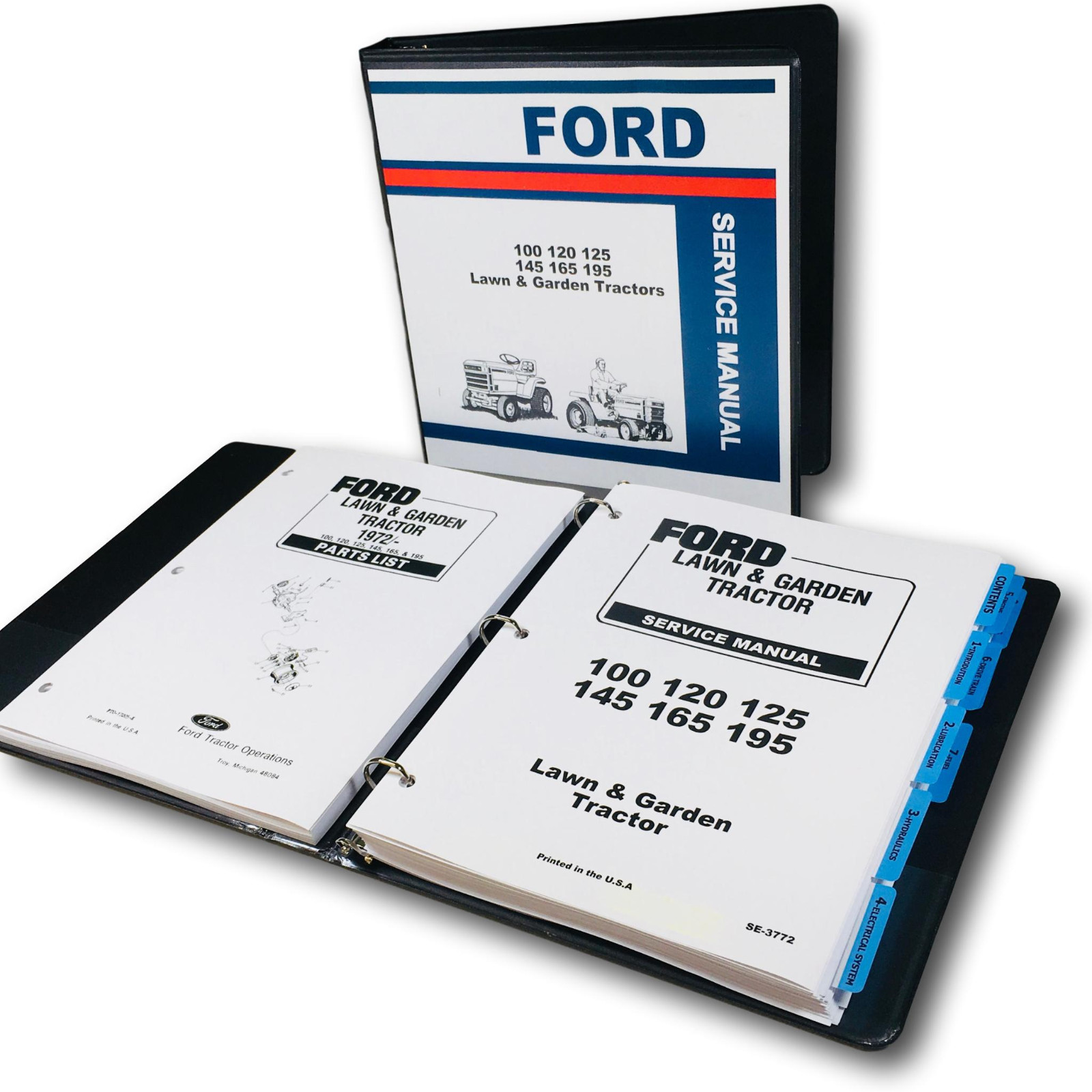 Service Manual Parts Catalog Set for Ford LGT 145 165 195 Lawn Garden Tractor