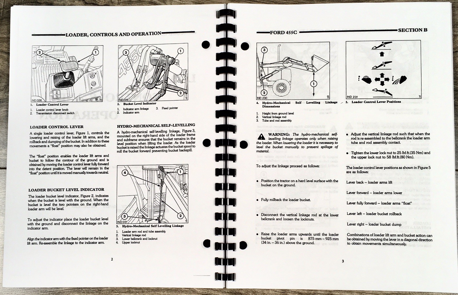 Ford 455C Tractor Loader Backhoe Operators Manual Owners Book Maintenance - Image 4