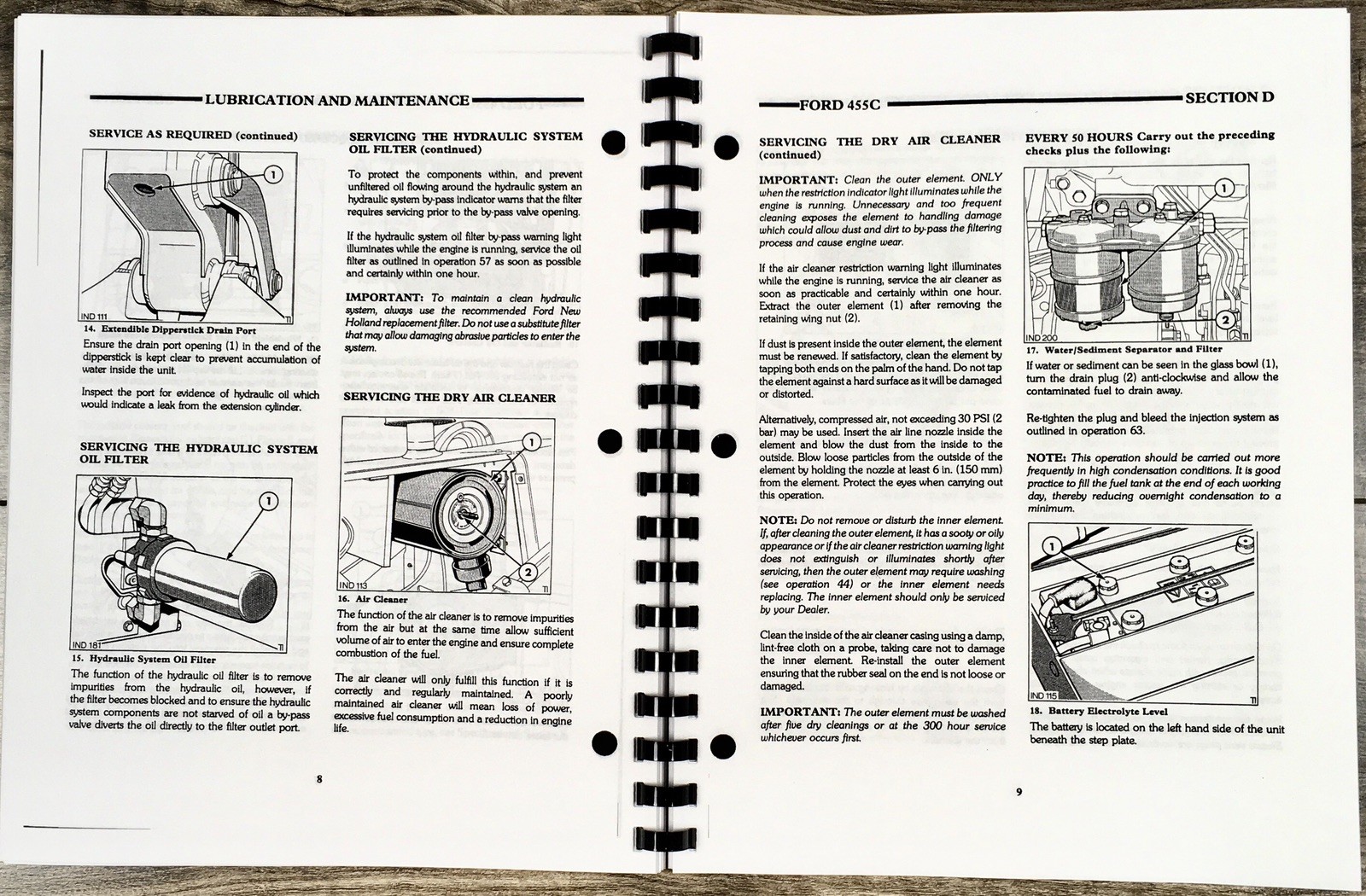 Ford 455C Tractor Loader Backhoe Operators Manual Owners Book Maintenance - Image 5
