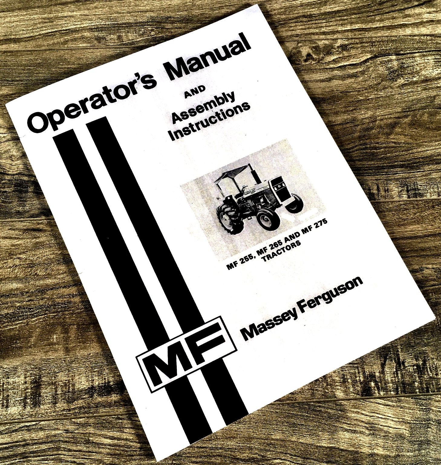 Operators Instructions Maintenance Manual for Massey Ferguson MF 255 Tractor