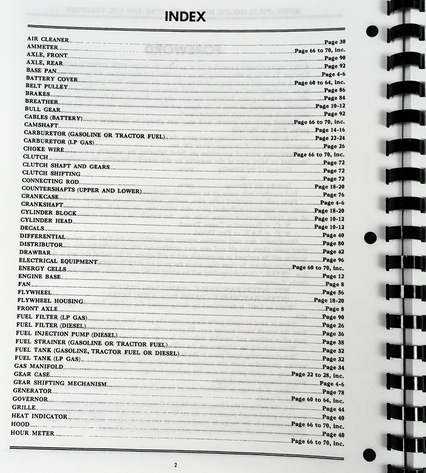 Minneapolis Moline GTB GTBD GTC Tractor Parts Manual Catalog Assembly Book - Image 2