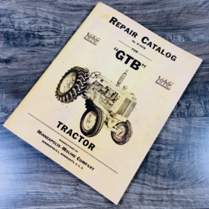Minneapolis Moline GTB Tractor Parts Manual Catalog Book Assembly Schematics