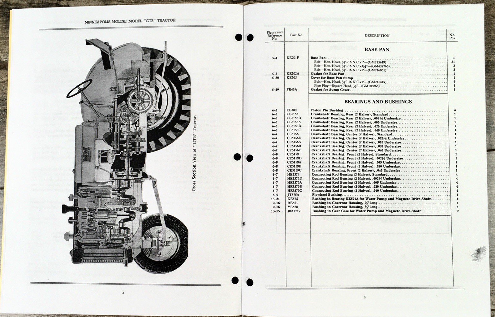 Minneapolis Moline GTB Tractor Parts Manual Catalog Book Assembly Schematics - Image 4
