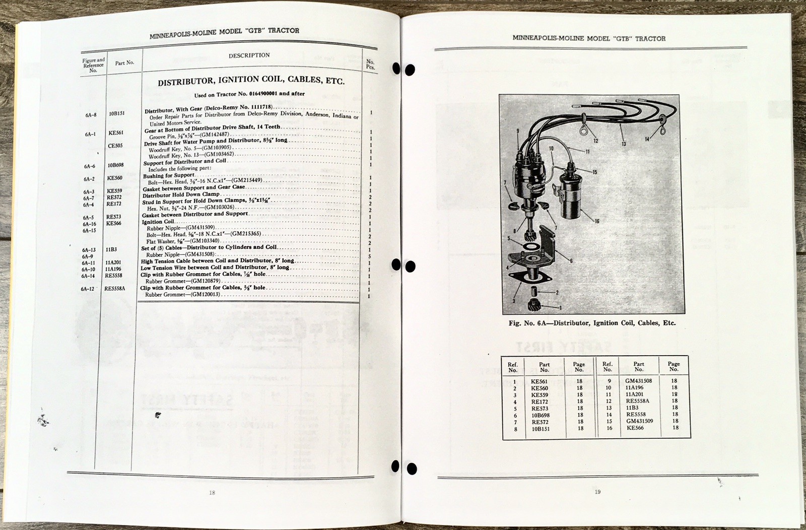 Minneapolis Moline GTB Tractor Parts Manual Catalog Book Assembly Schematics - Image 6