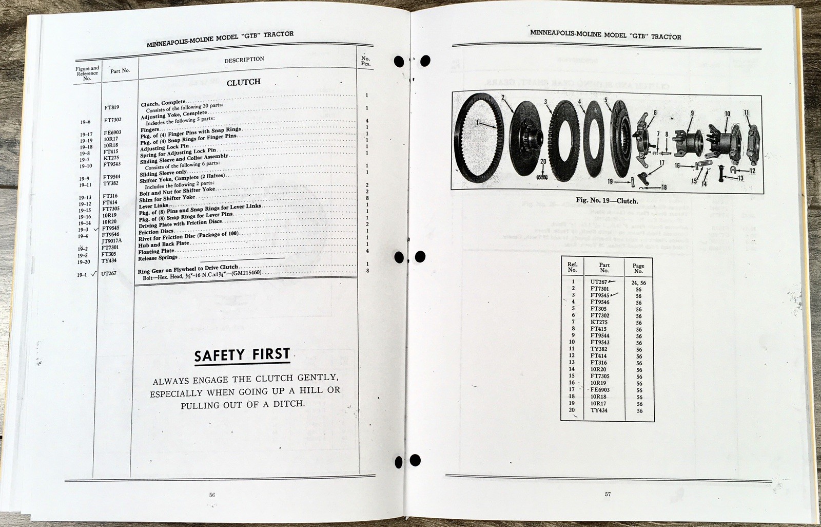 Minneapolis Moline GTB Tractor Parts Manual Catalog Book Assembly Schematics - Image 7